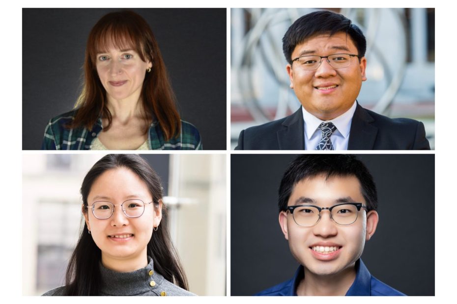 Headshot of Chelsey Graham (top left), headshot of Michael Leong (top right), Headshot of Ruofei Jia (bottom left), and headshot of Ernie Lee (bottom right).